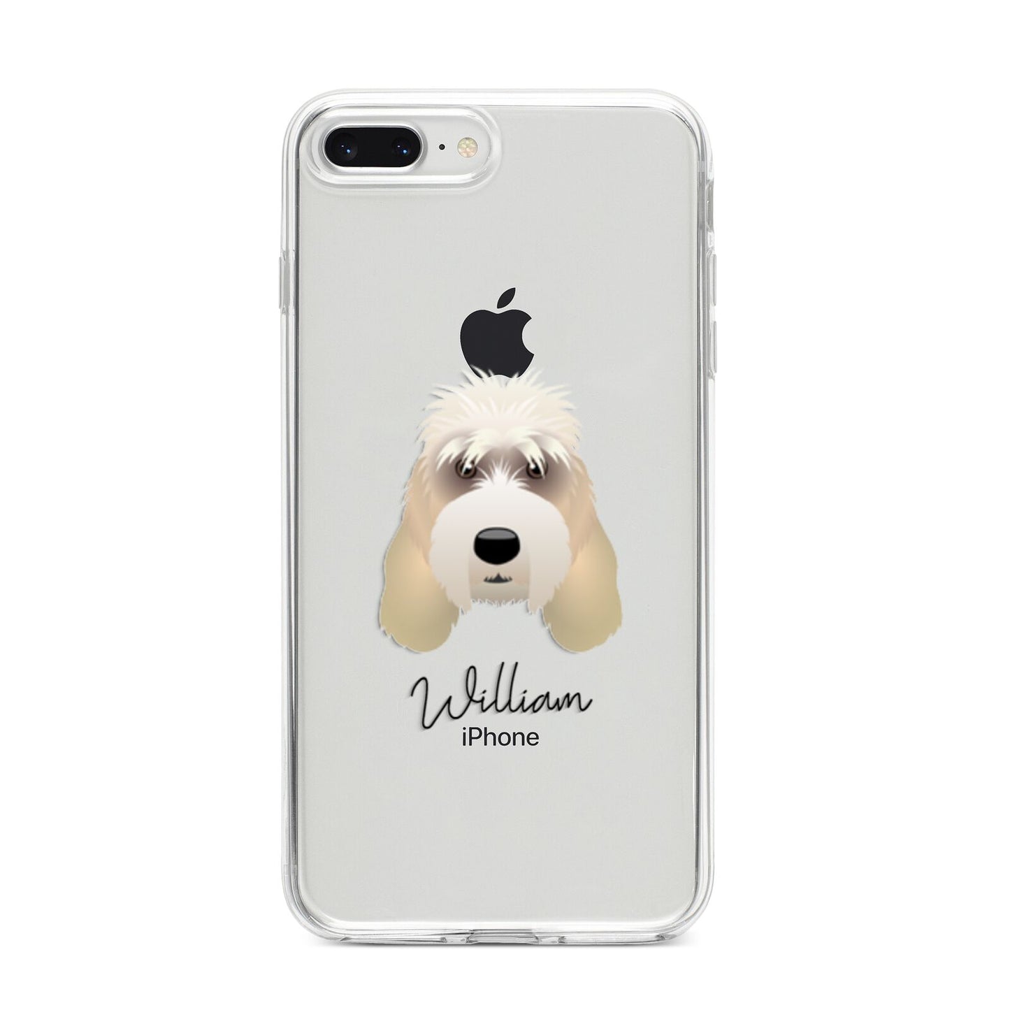 Grand Basset Griffon Vendeen Personalised iPhone 8 Plus Bumper Case on Silver iPhone