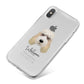 Grand Basset Griffon Vendeen Personalised iPhone X Bumper Case on Silver iPhone