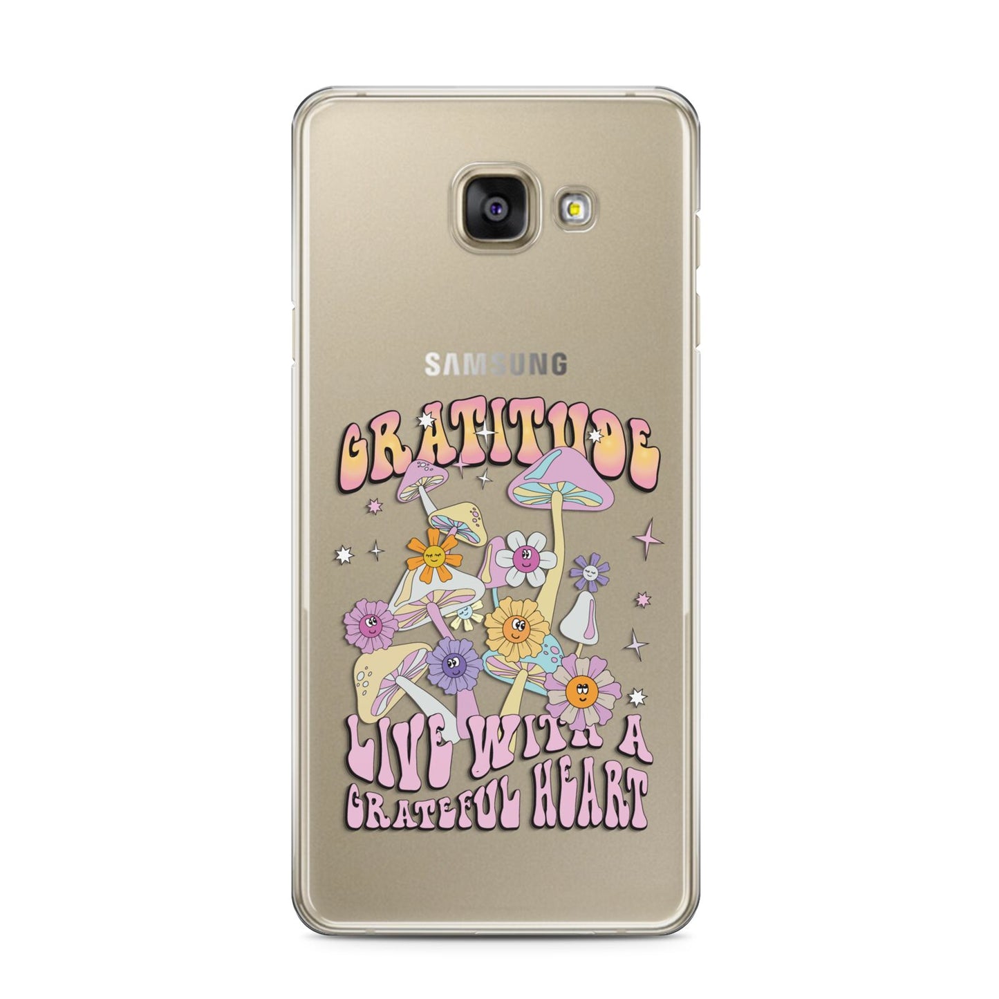 Grattitude Samsung Galaxy A3 2016 Case on gold phone