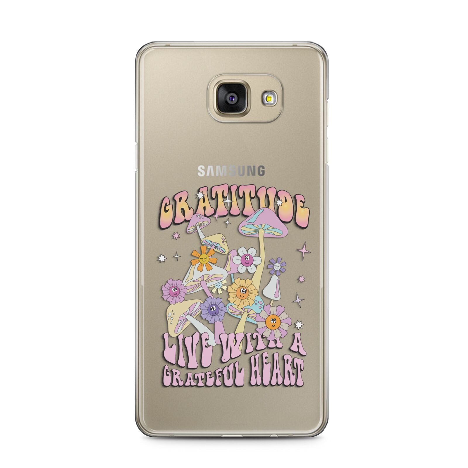 Grattitude Samsung Galaxy A5 2016 Case on gold phone