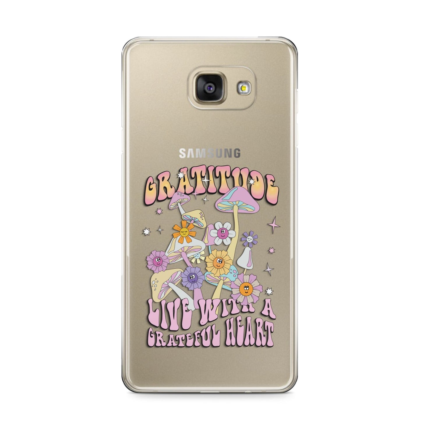 Grattitude Samsung Galaxy A9 2016 Case on gold phone