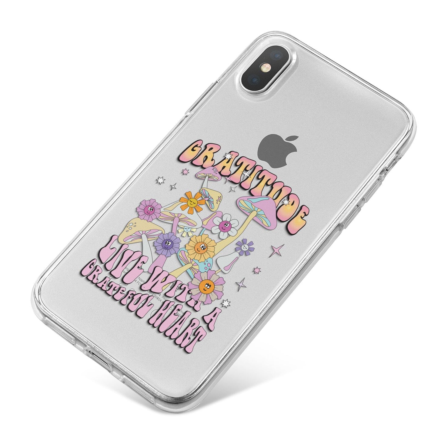 Grattitude iPhone X Bumper Case on Silver iPhone