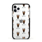 Great Dane Icon with Name Apple iPhone 11 Pro in Silver with Black Impact Case