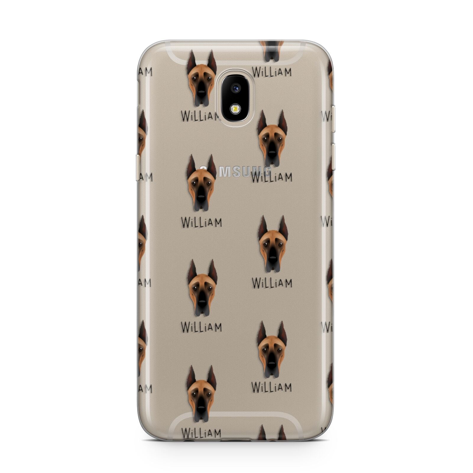 Great Dane Icon with Name Samsung J5 2017 Case