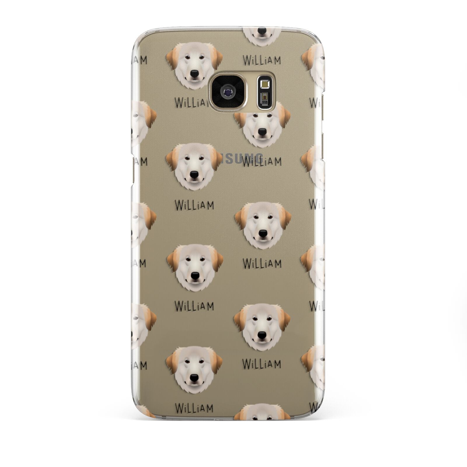 Great Pyrenees Icon with Name Samsung Galaxy S7 Edge Case