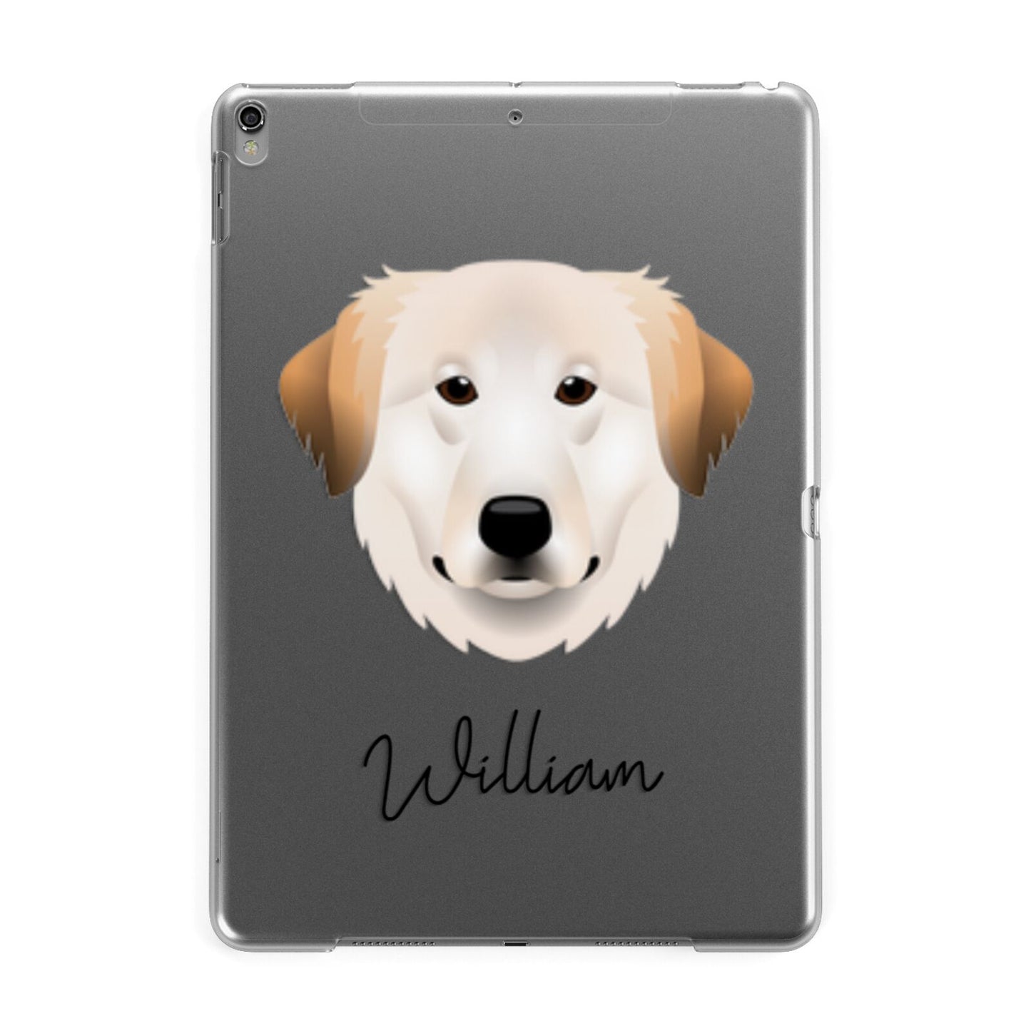 Great Pyrenees Personalised Apple iPad Grey Case