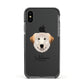 Great Pyrenees Personalised Apple iPhone Xs Impact Case Black Edge on Black Phone