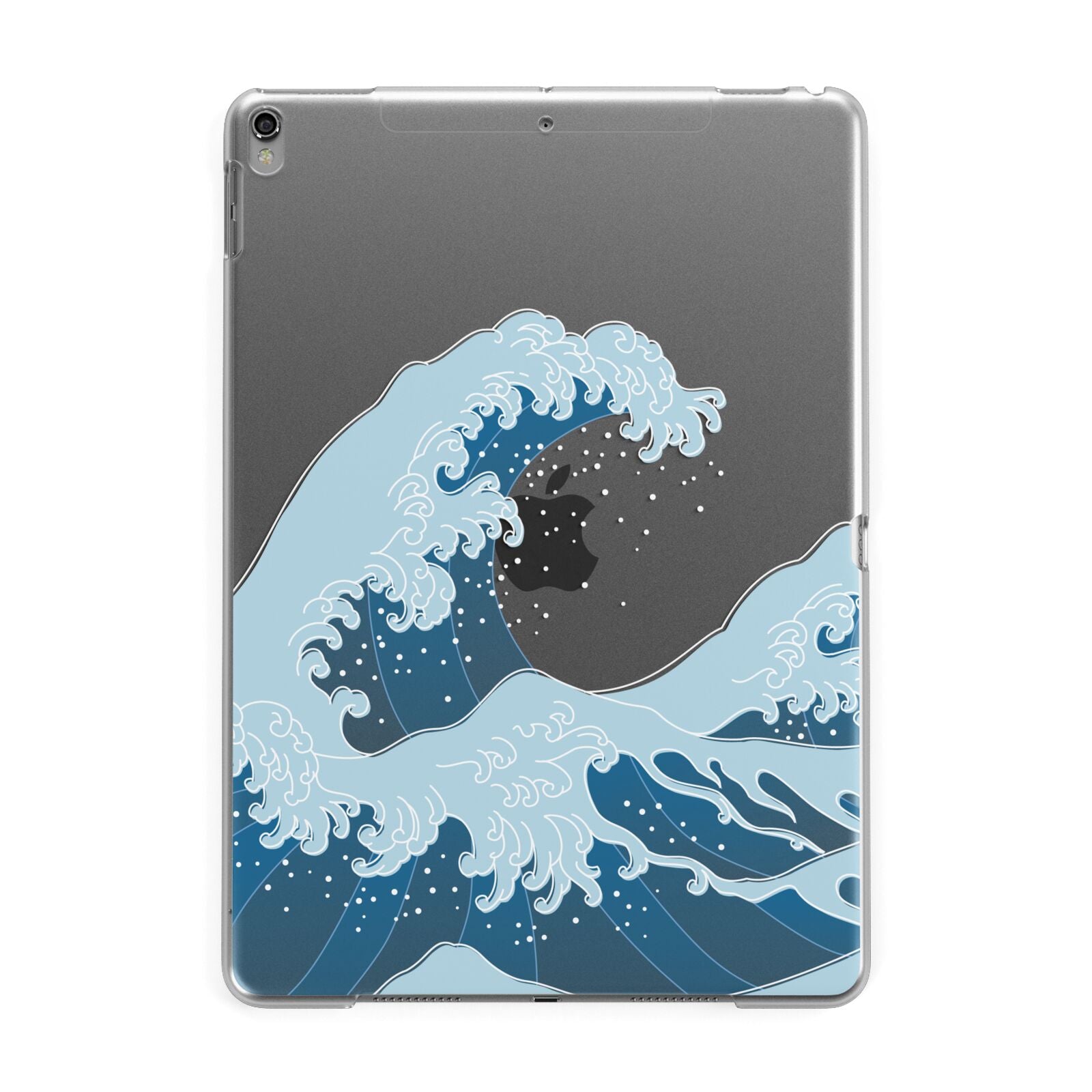 Great Wave Illustration Apple iPad Grey Case