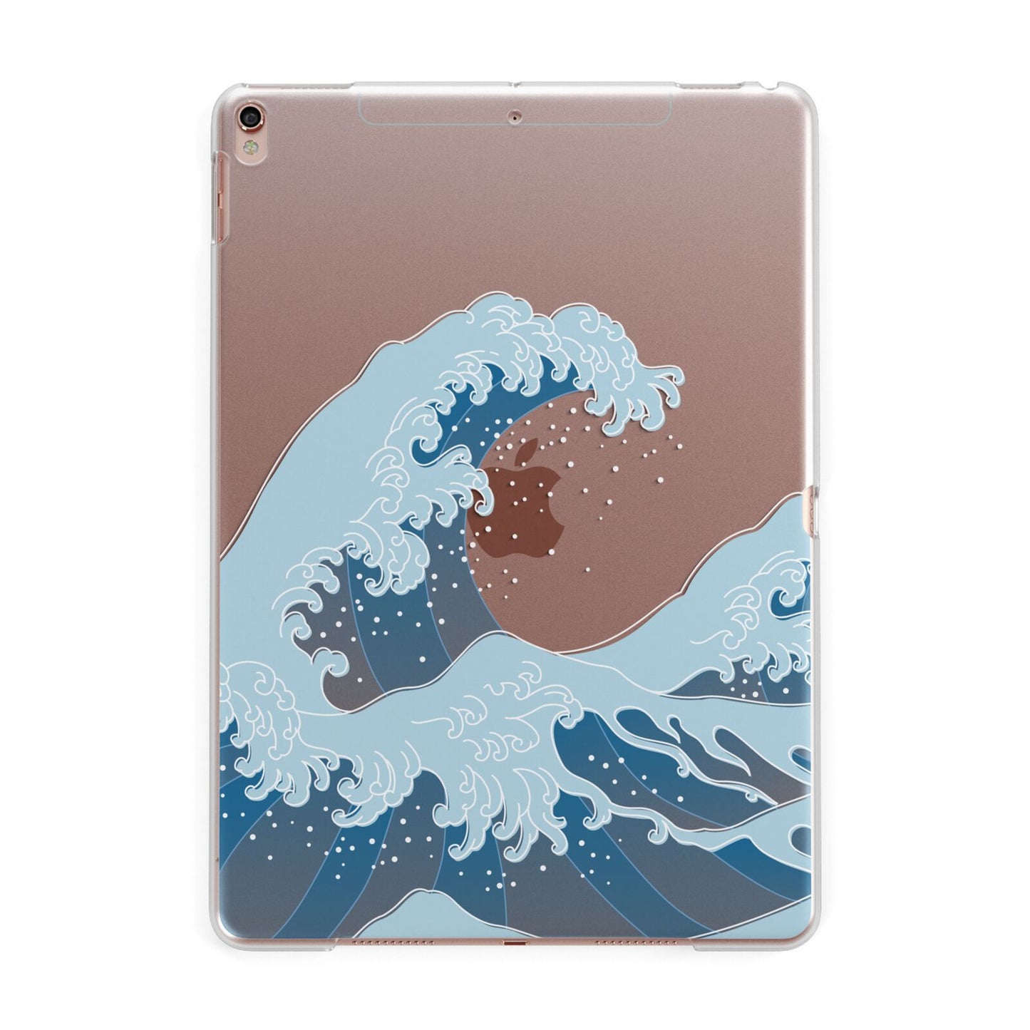 Great Wave Illustration Apple iPad Rose Gold Case