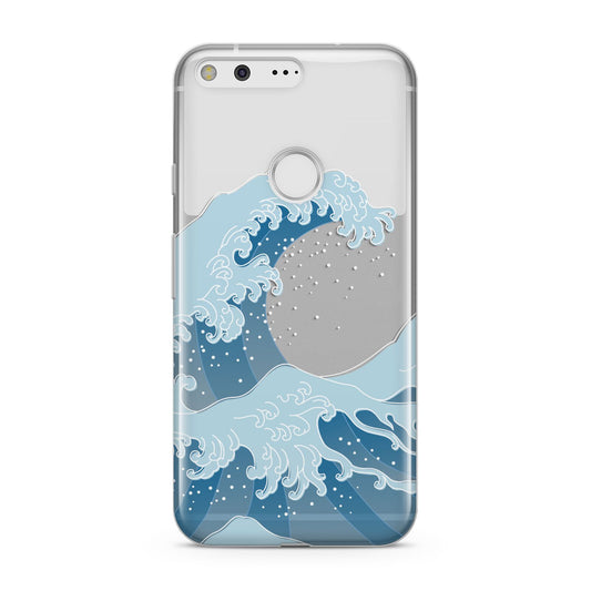 Great Wave Illustration Google Pixel Case