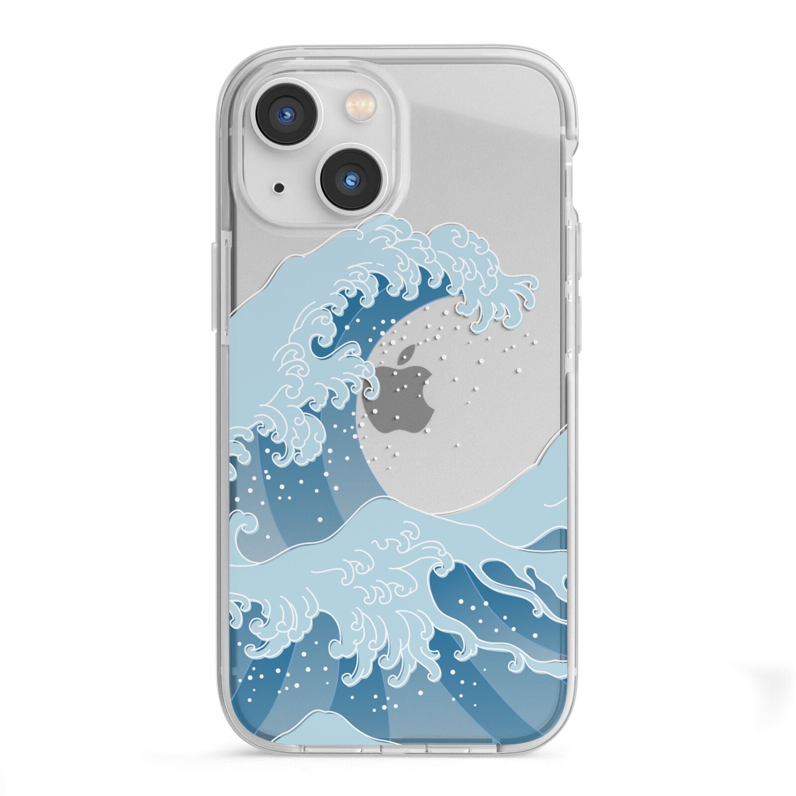Great Wave Illustration iPhone 13 Mini TPU Impact Case with White Edges