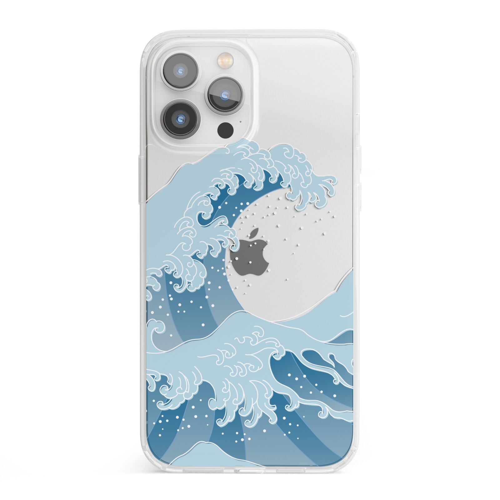 Great Wave Illustration iPhone 13 Pro Max Clear Bumper Case