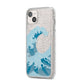 Great Wave Illustration iPhone 14 Plus Glitter Tough Case Starlight Angled Image