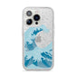 Great Wave Illustration iPhone 14 Pro Glitter Tough Case Silver