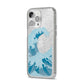 Great Wave Illustration iPhone 14 Pro Max Glitter Tough Case Silver Angled Image