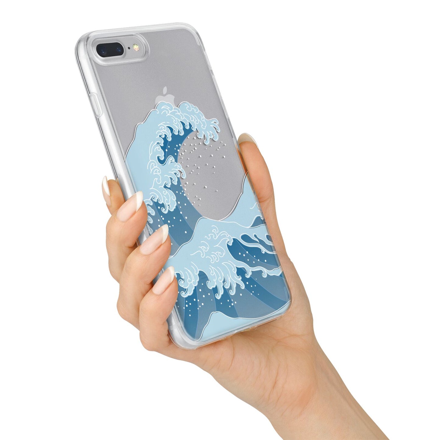 Great Wave Illustration iPhone 7 Plus Bumper Case on Silver iPhone Alternative Image