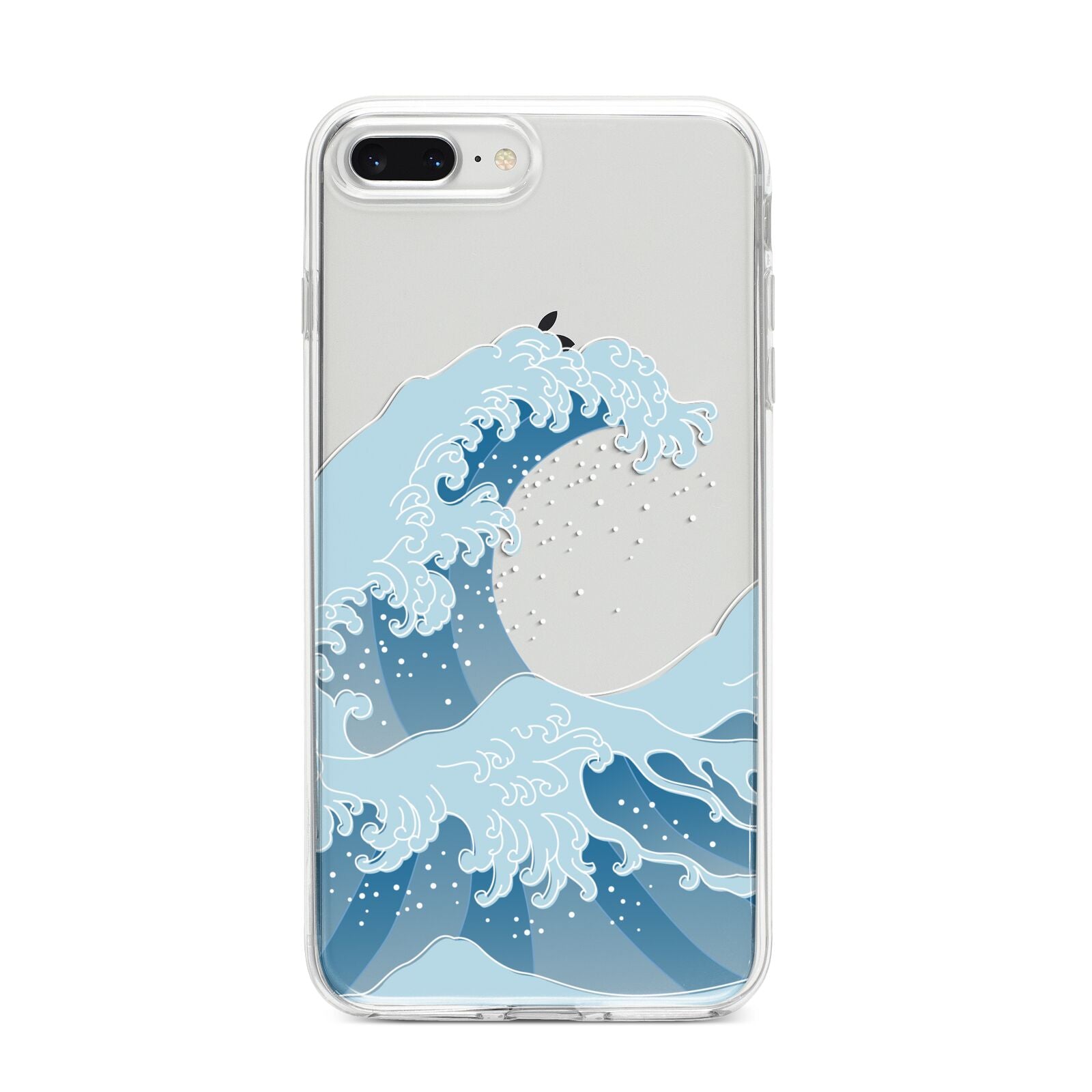 Great Wave Illustration iPhone 8 Plus Bumper Case on Silver iPhone
