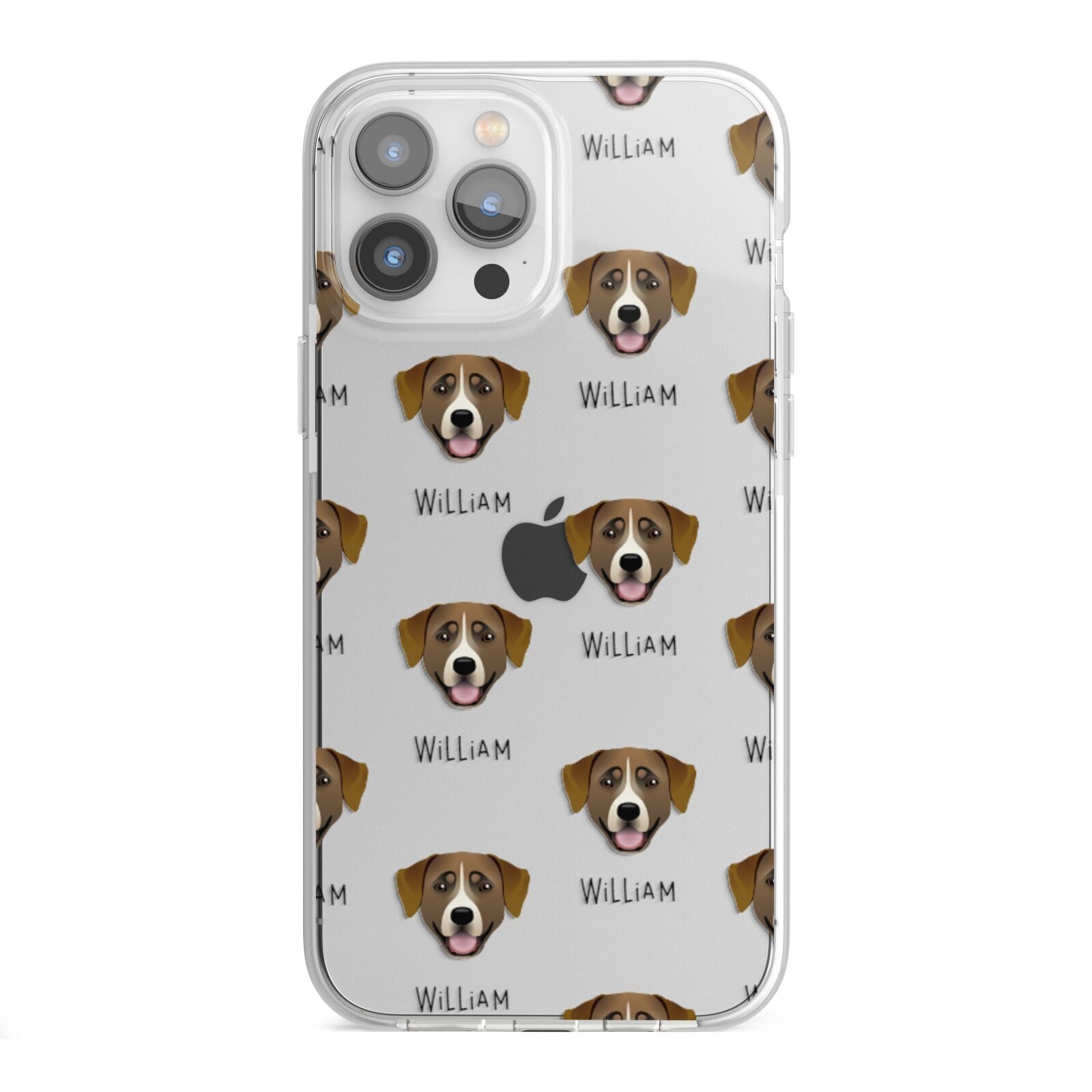 Greater Swiss Mountain Dog Icon with Name iPhone 13 Pro Max TPU Impact Case with White Edges