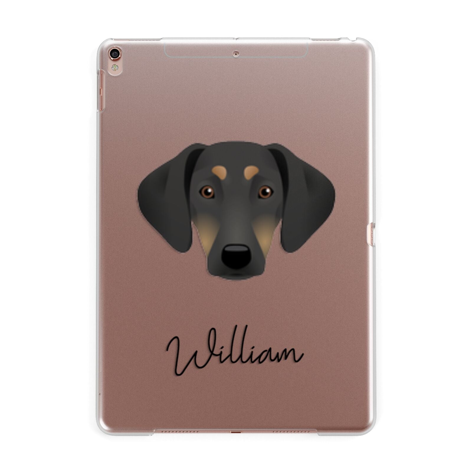 Greek Harehound Personalised Apple iPad Rose Gold Case