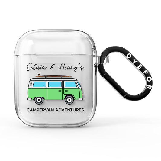 Green Bespoke Campervan Adventures AirPods Clear Case