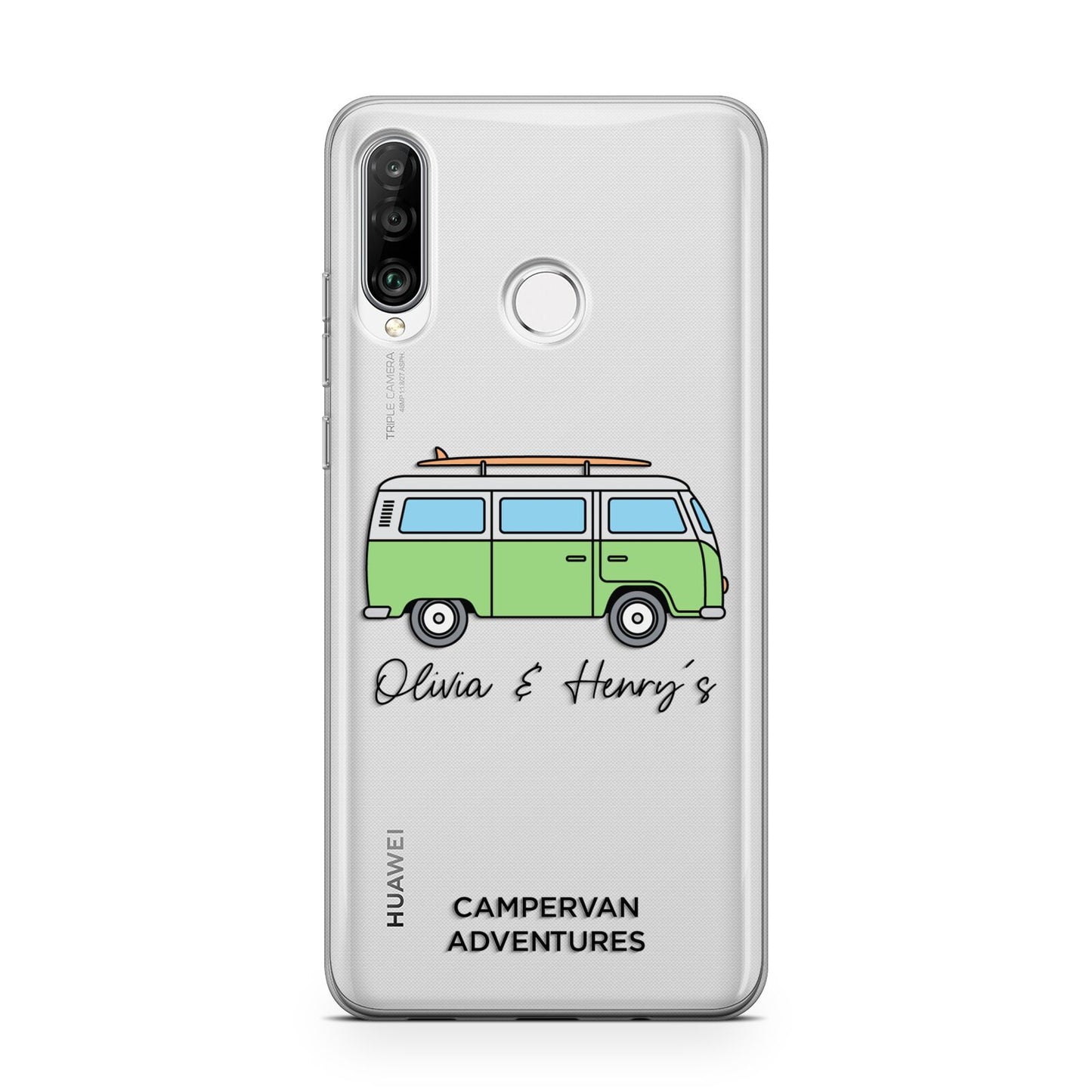 Green Bespoke Campervan Adventures Huawei P30 Lite Phone Case