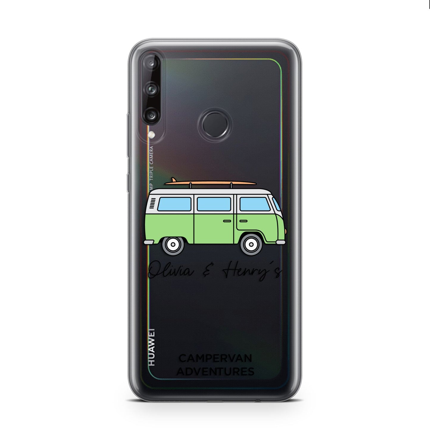 Green Bespoke Campervan Adventures Huawei P40 Lite E Phone Case