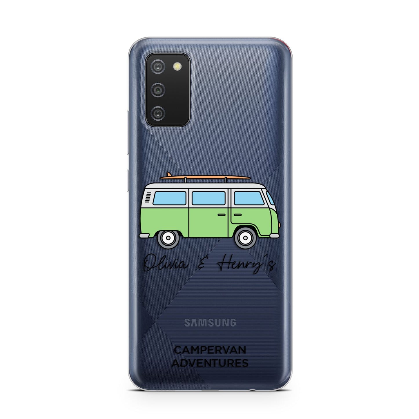 Green Bespoke Campervan Adventures Samsung A02s Case