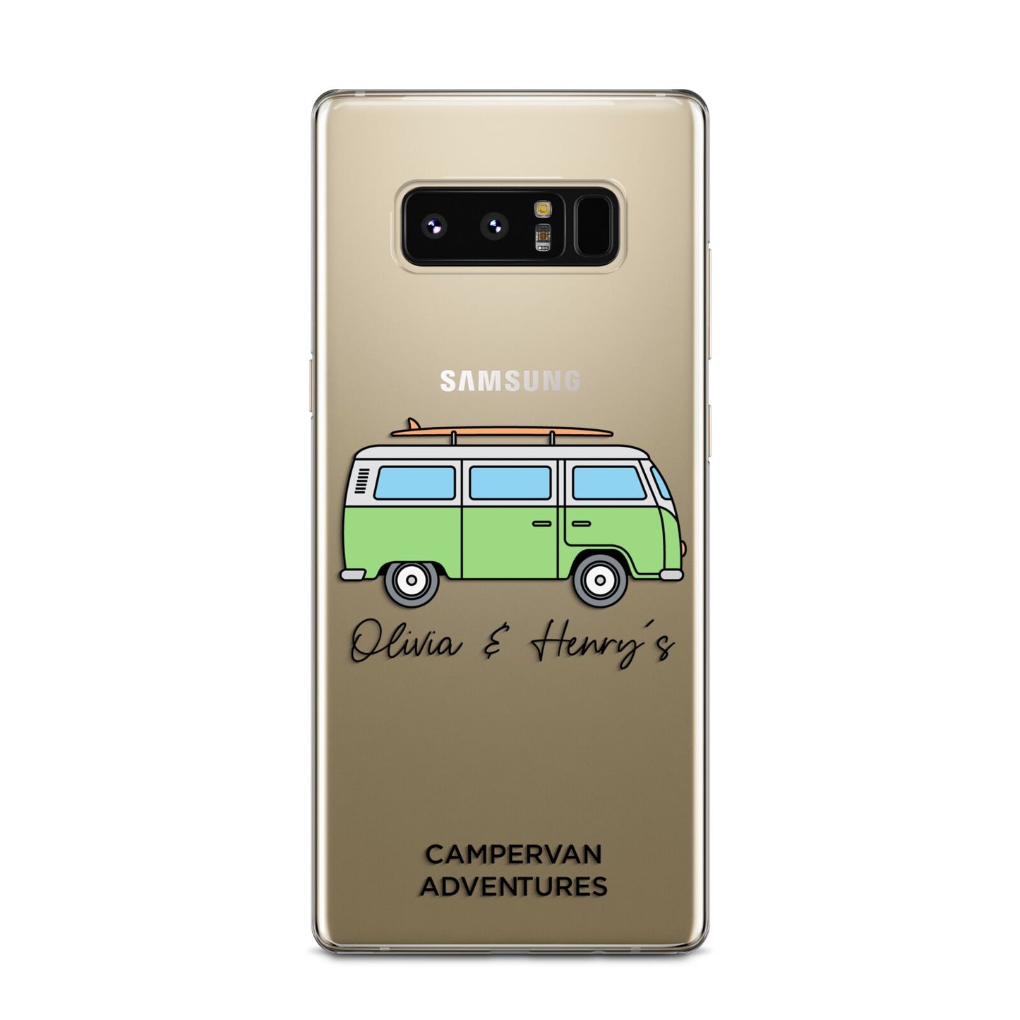 Green Bespoke Campervan Adventures Samsung Galaxy Note 8 Case