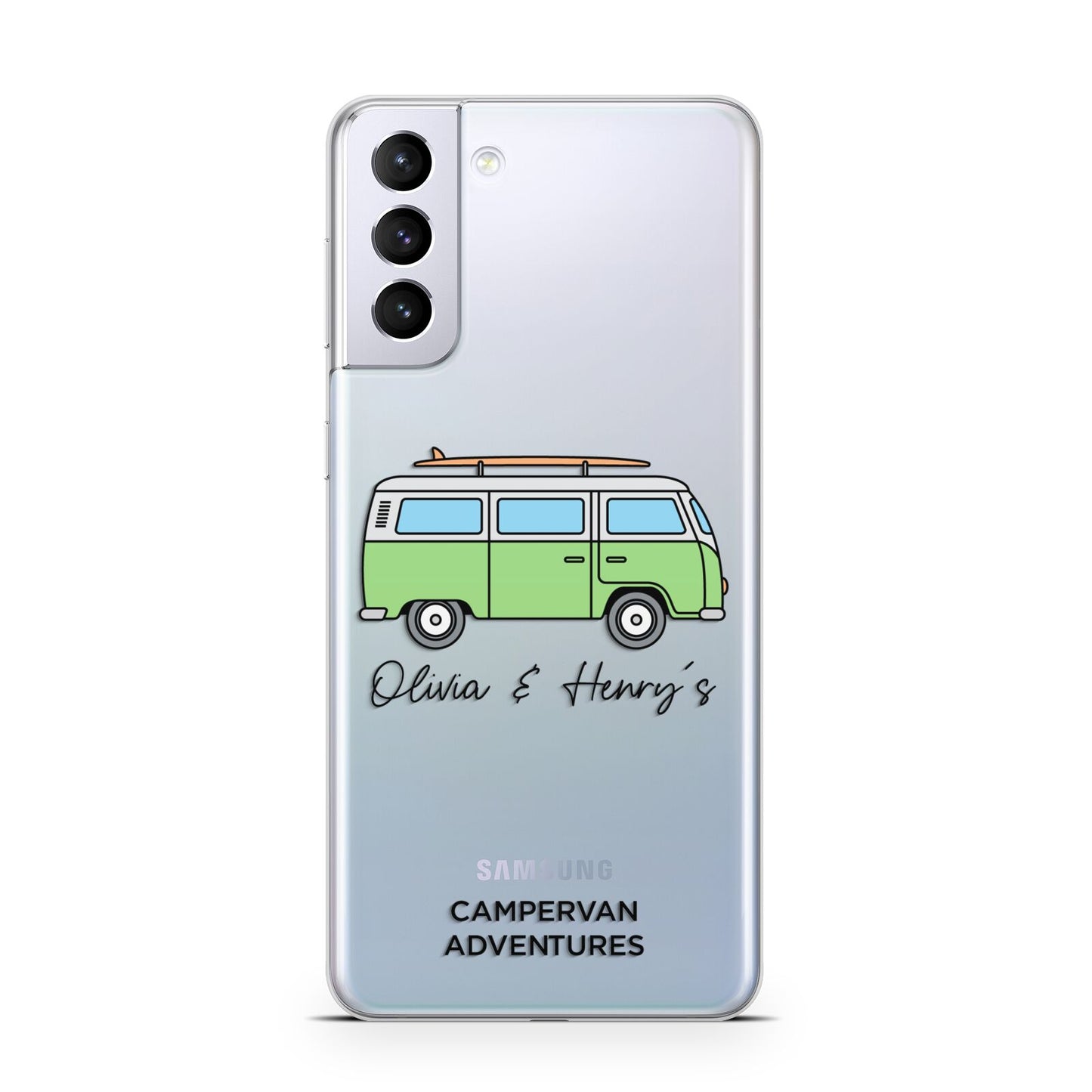 Green Bespoke Campervan Adventures Samsung S21 Plus Case