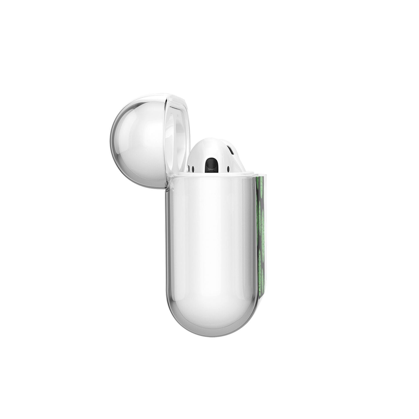 Green Brains AirPods Case Side Angle