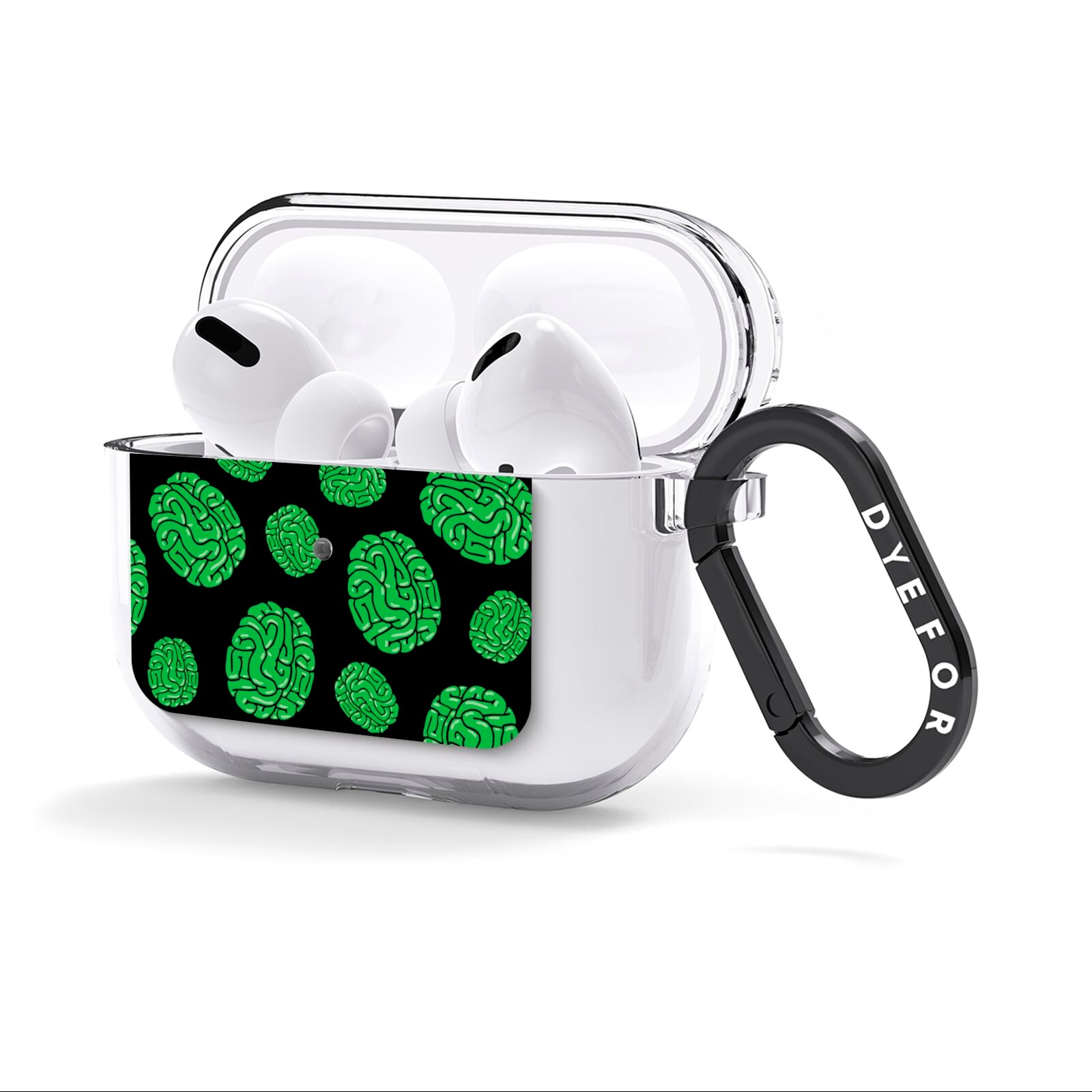 Green Brains AirPods Clear Case 3rd Gen Side Image