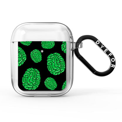 Green Brains AirPods Clear Case