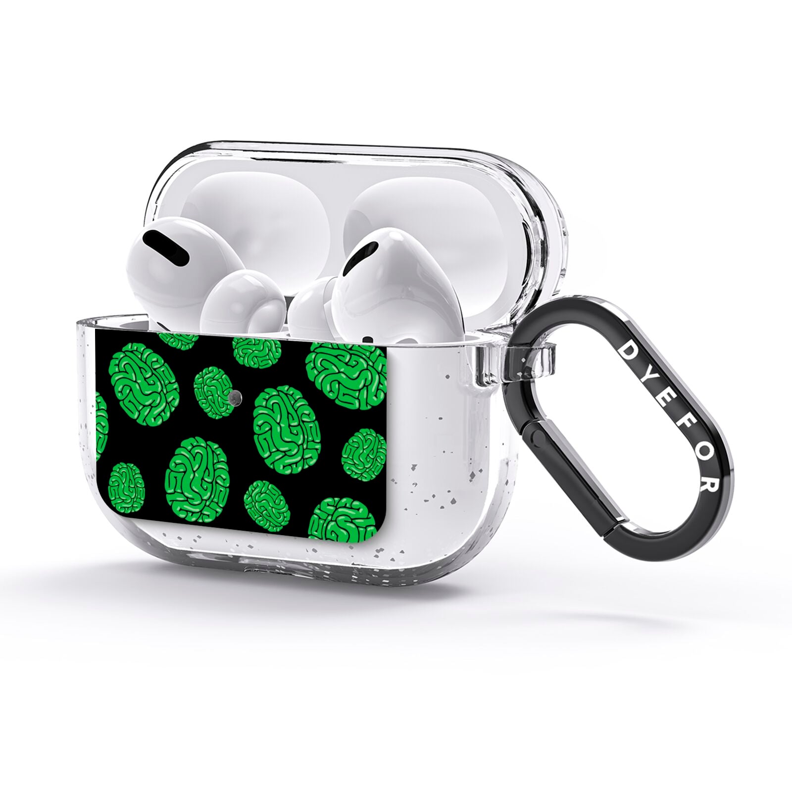 Green Brains AirPods Glitter Case 3rd Gen Side Image