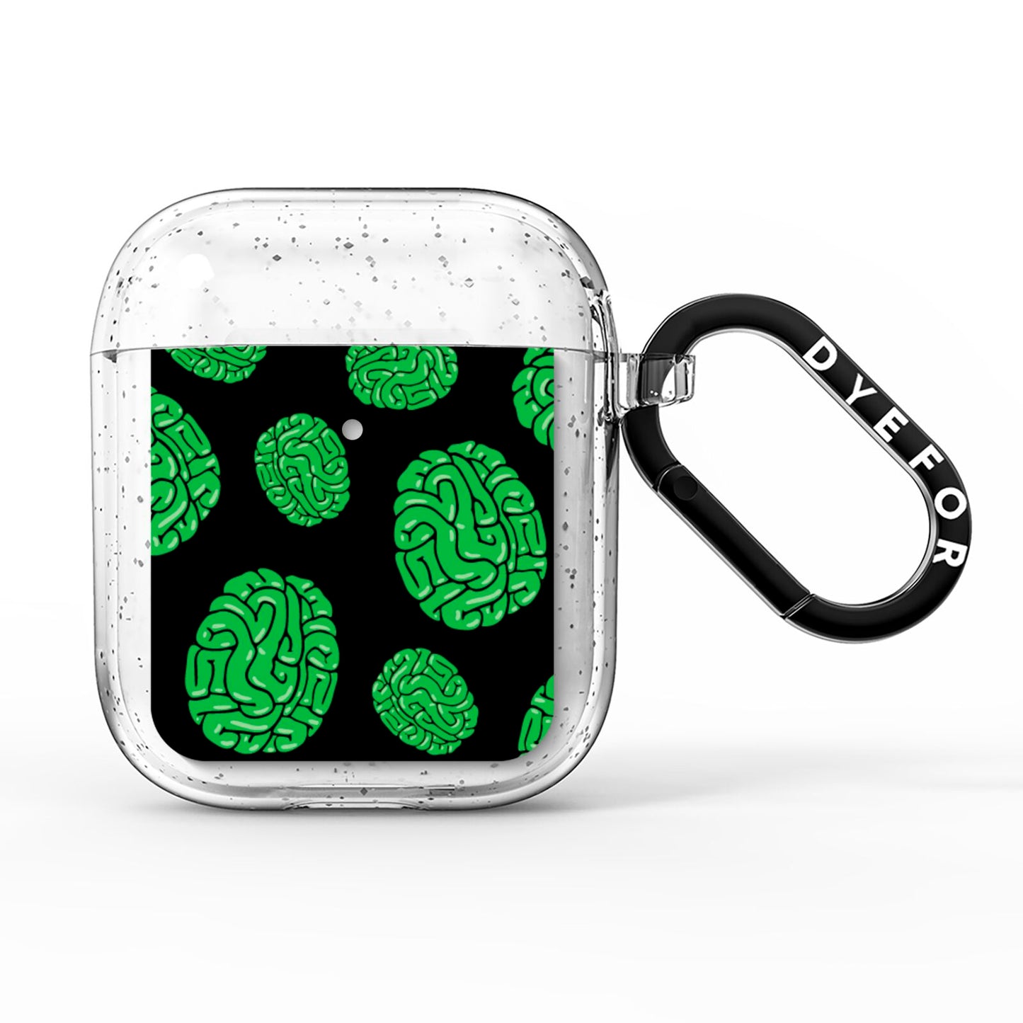 Green Brains AirPods Glitter Case