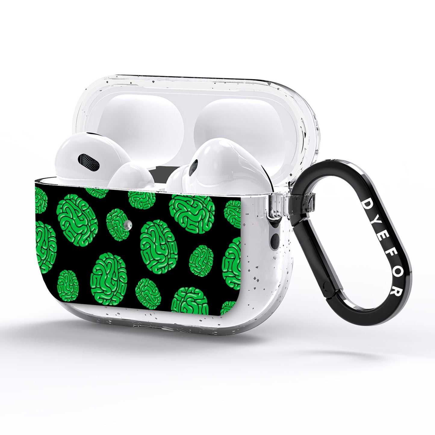 Green Brains AirPods Pro Glitter Case Side Image