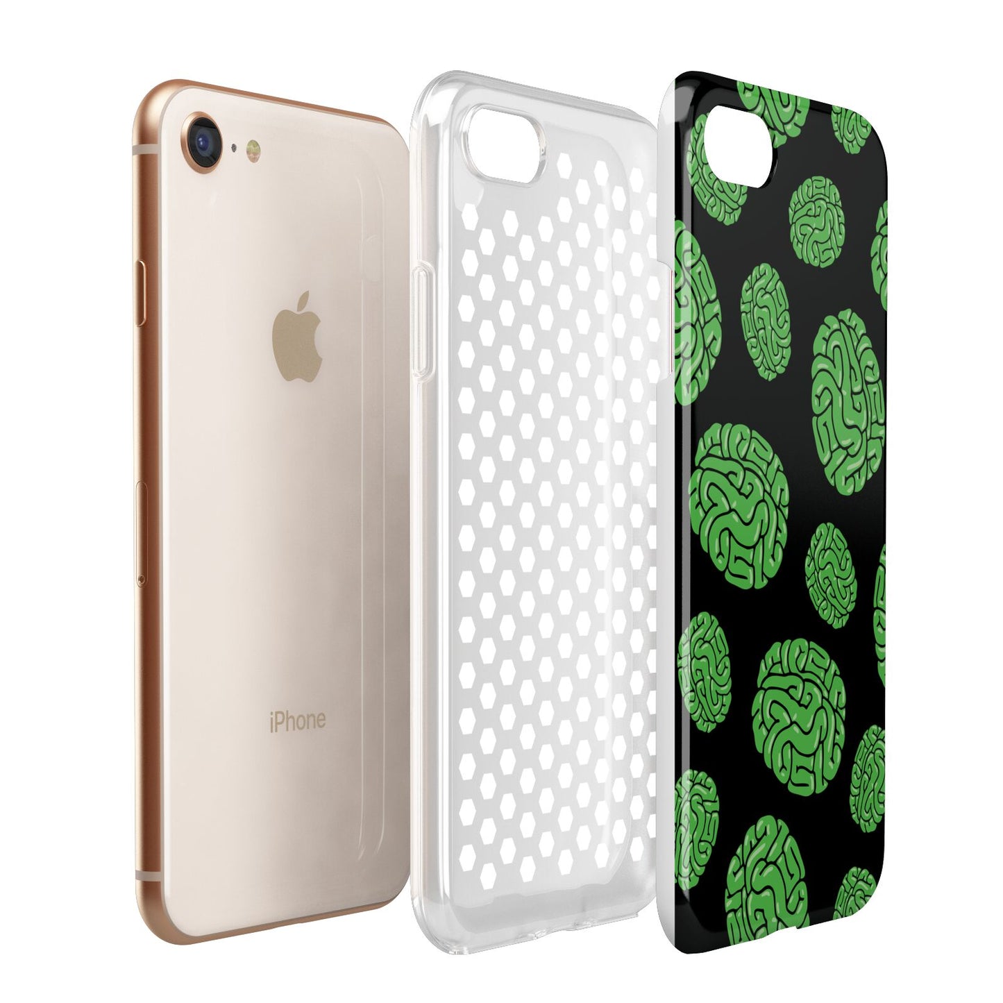 Green Brains Apple iPhone 7 8 3D Tough Case Expanded View