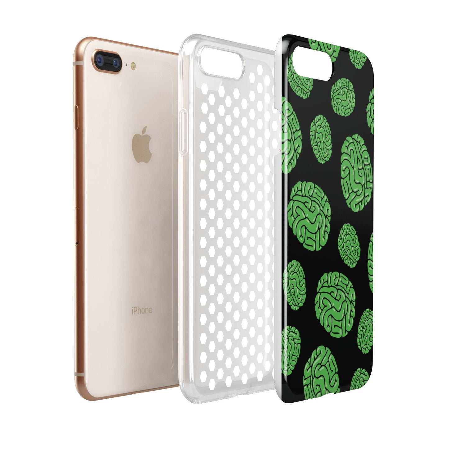 Green Brains Apple iPhone 7 8 Plus 3D Tough Case Expanded View