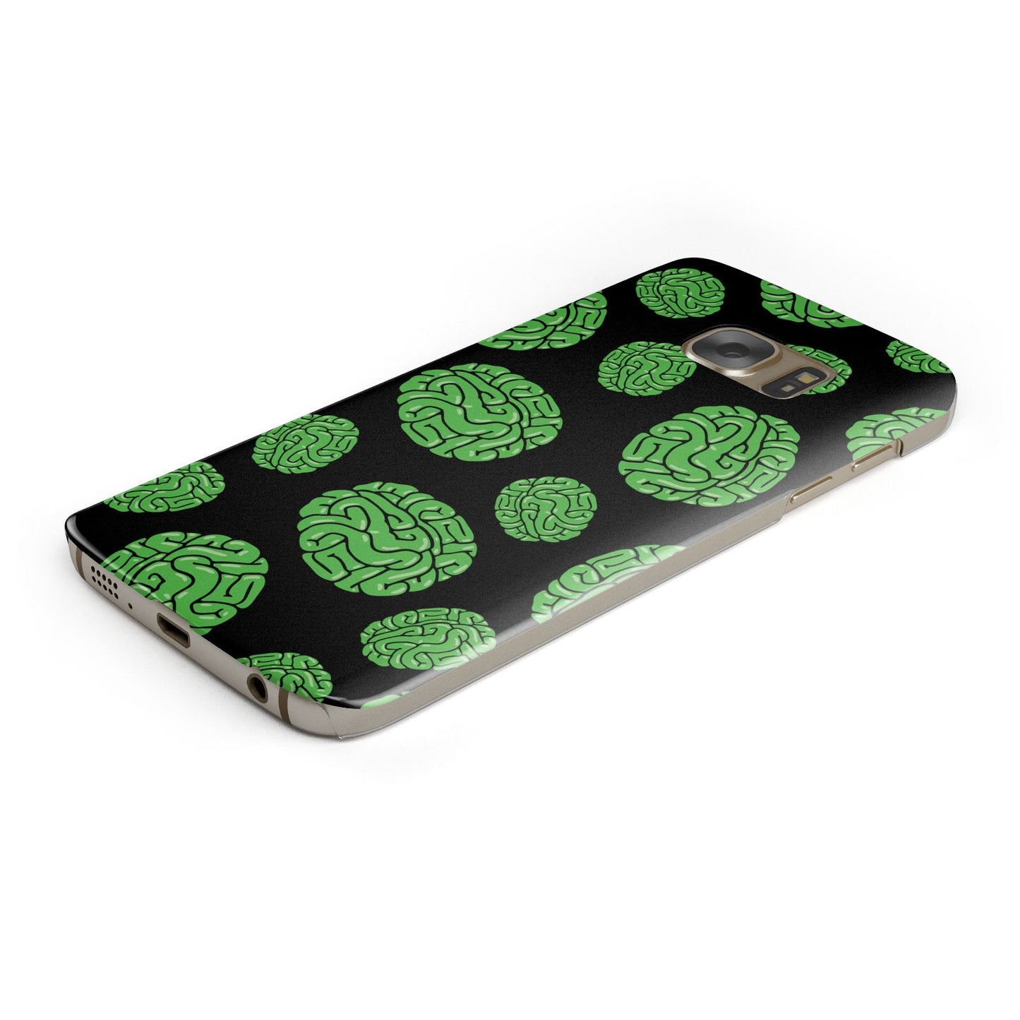 Green Brains Protective Samsung Galaxy Case Angled Image