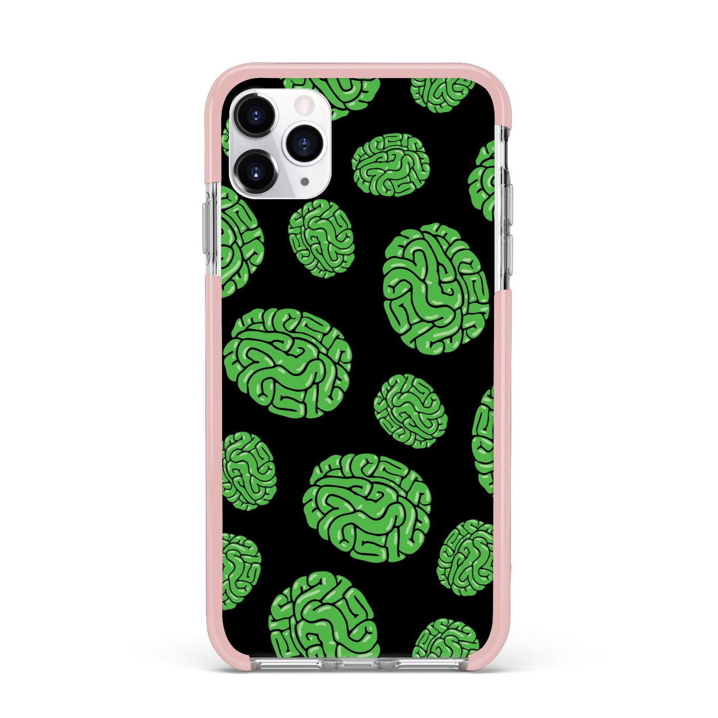 Green Brains iPhone 11 Pro Max Impact Pink Edge Case