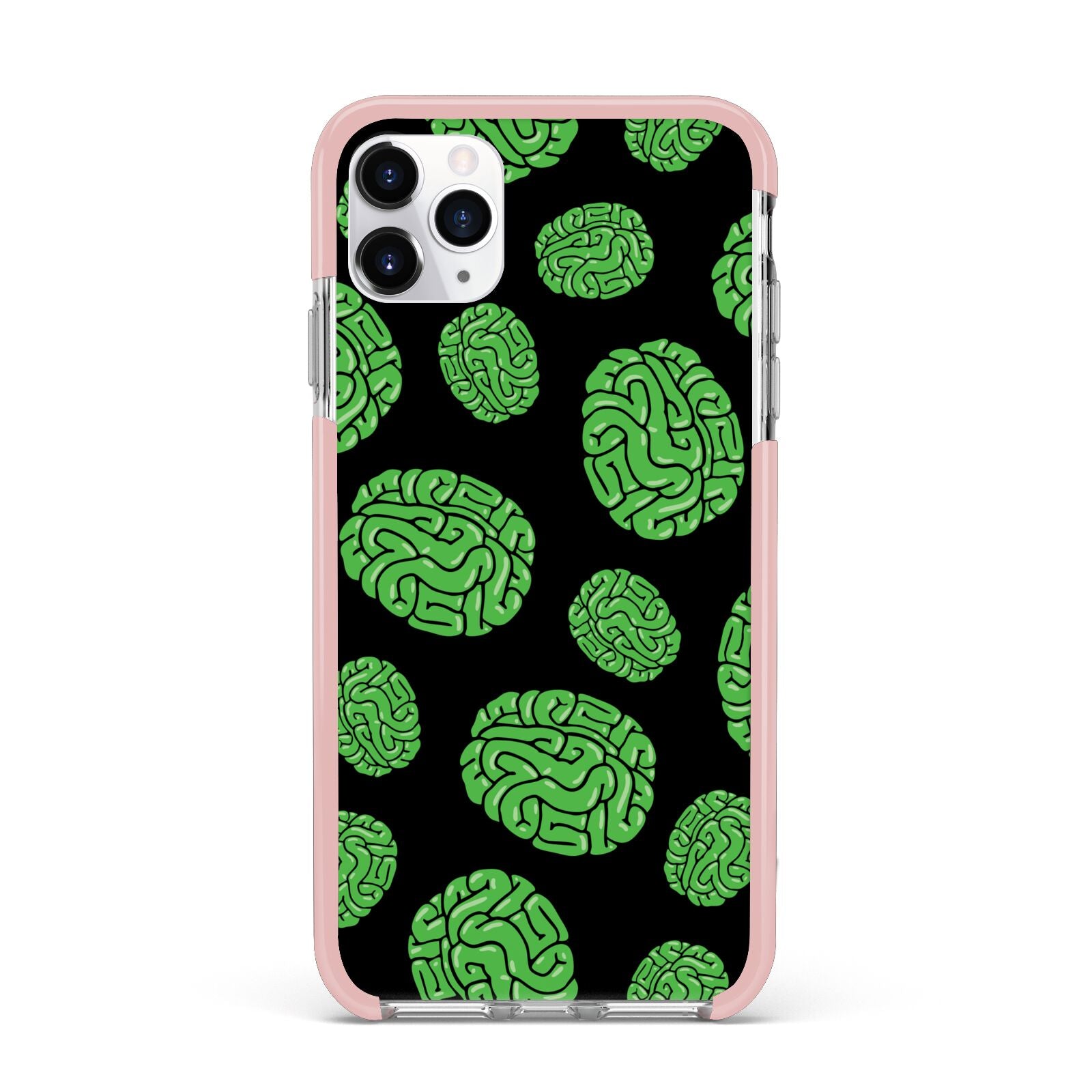 Green Brains iPhone 11 Pro Max Impact Pink Edge Case