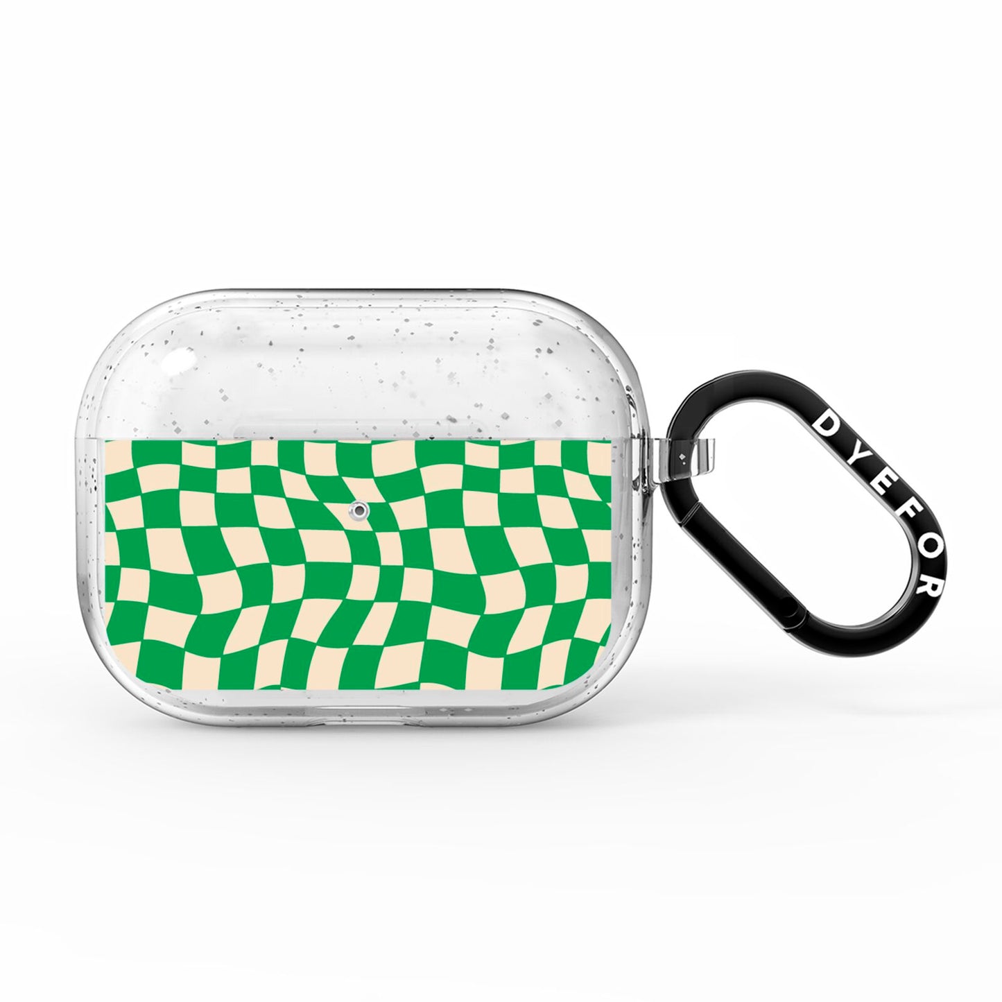 Green Check AirPods Pro Glitter Case