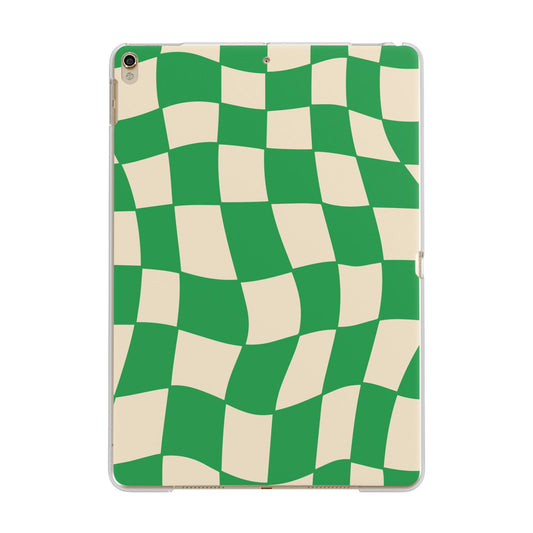 Green Check Apple iPad Gold Case