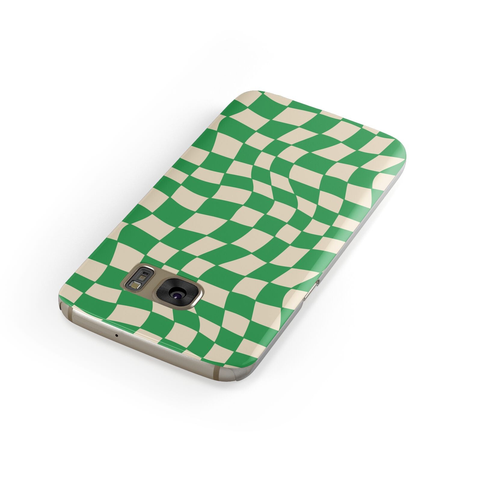 Green Check Samsung Galaxy Case Front Close Up