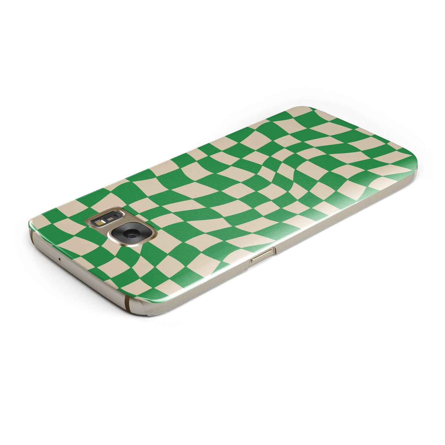 Green Check Samsung Galaxy Case Top Cutout