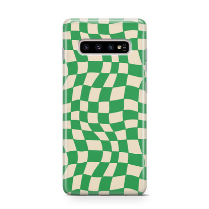 Green Check Samsung Galaxy S10 Case