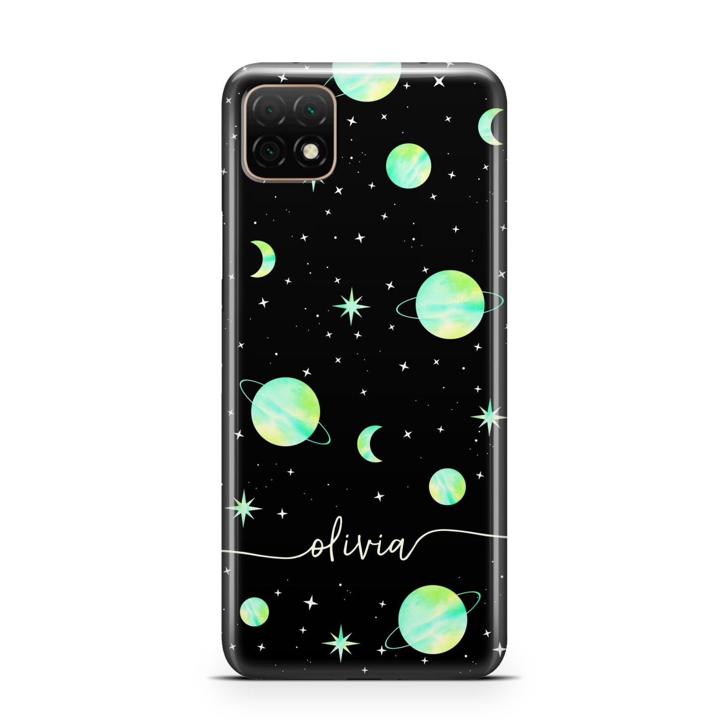 Green Galaxy Personalised Name Huawei Enjoy 20 Phone Case