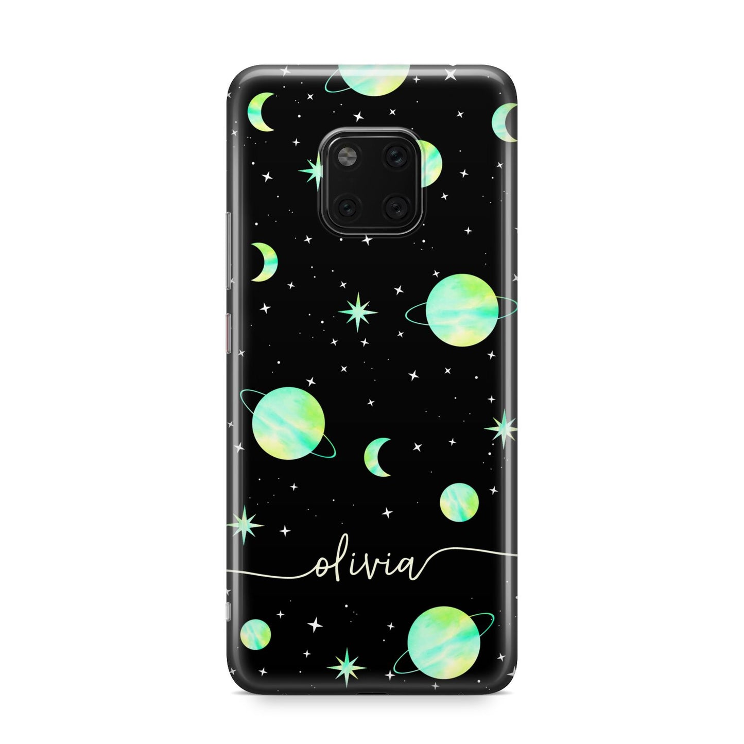 Green Galaxy Personalised Name Huawei Mate 20 Pro Phone Case