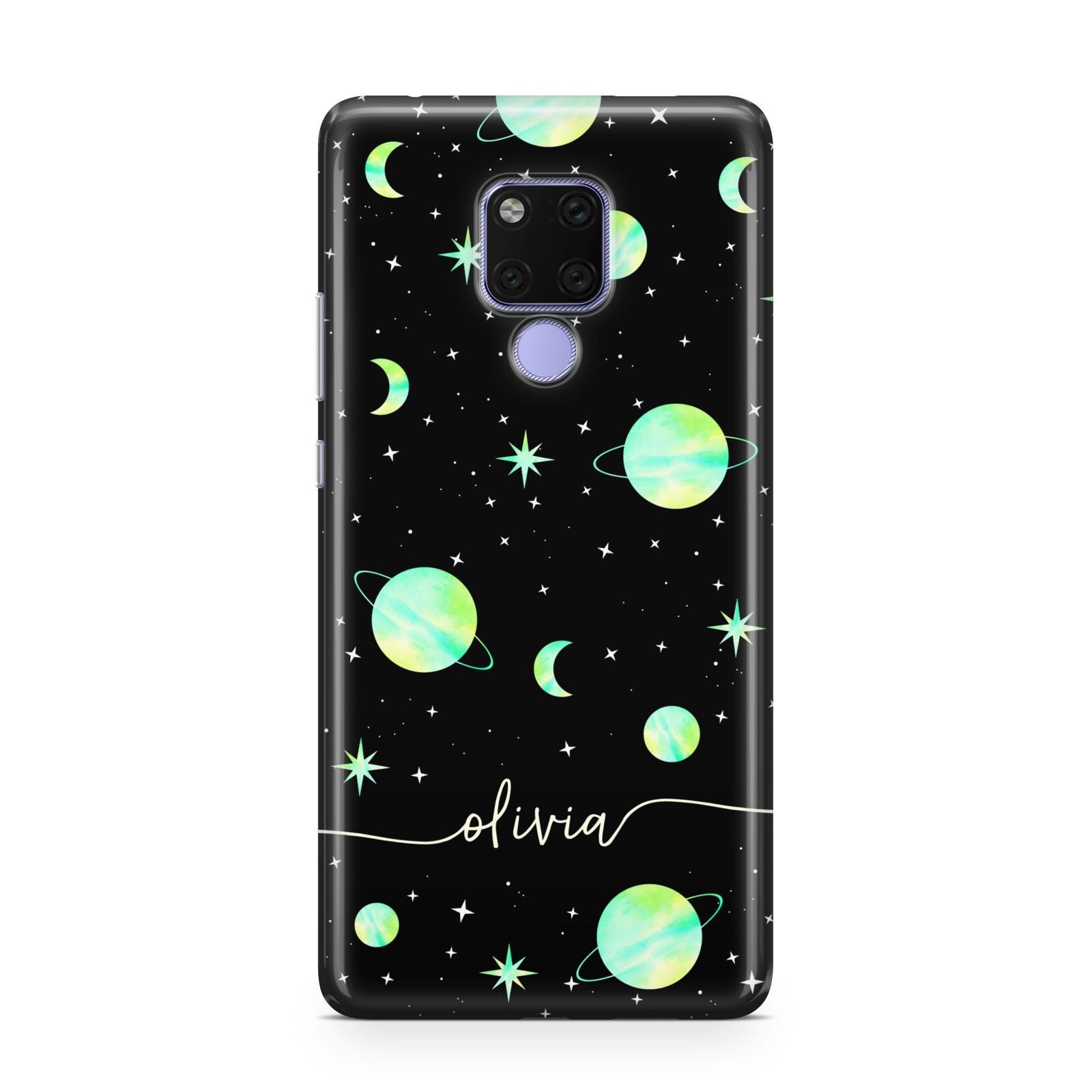 Green Galaxy Personalised Name Huawei Mate 20X Phone Case