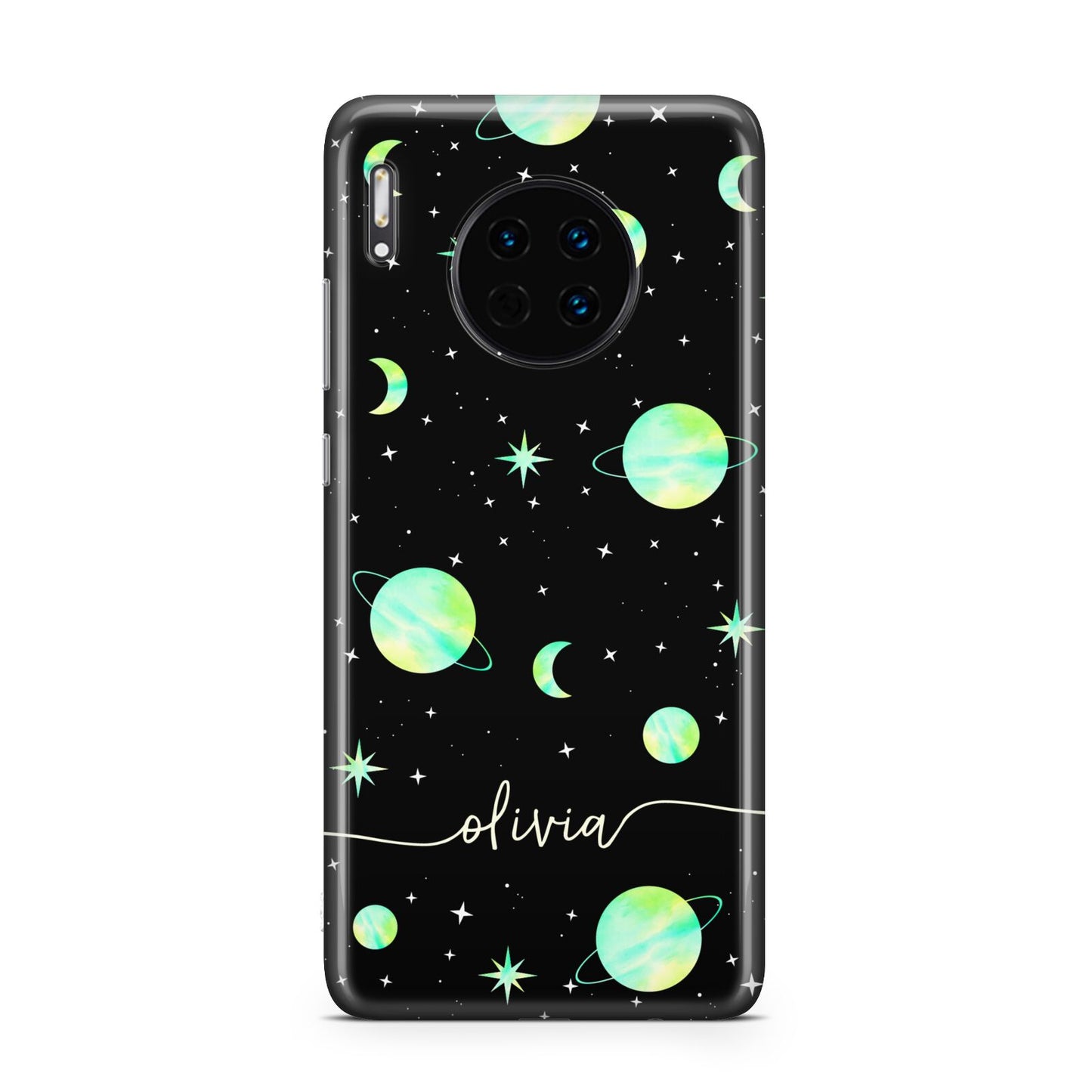 Green Galaxy Personalised Name Huawei Mate 30