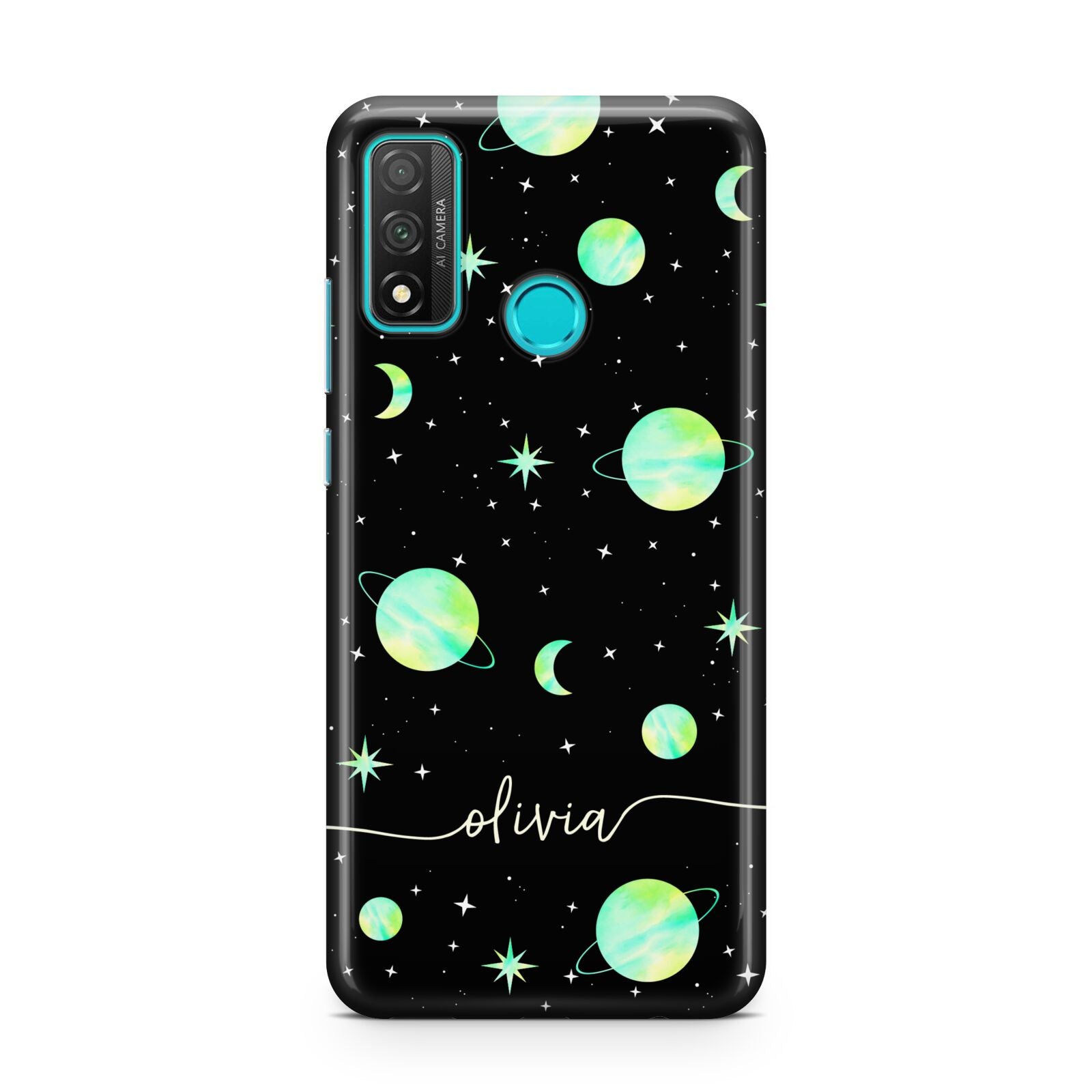 Green Galaxy Personalised Name Huawei P Smart 2020